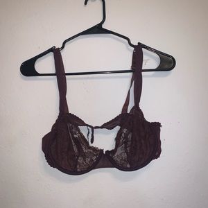 Burgundy lace bralette